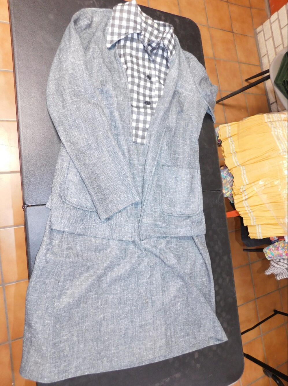 VINTAGE - Gingham Dress & Jacket Set